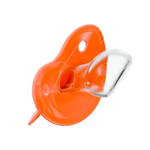 Image of Pacifier Addict - Fixx - JUMBO Functional Adult XXL Silicone Pacifier - Size 10 (Orange)