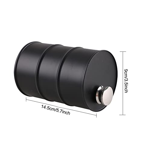LUOSHUO Heupfles 500 ml Drum Vorm Drinken Lekvrij Outdoor Zwart Draagbare Flagon Liquor Flask Bar Opslag Wijnpot Rvs Hip Kolven - Image 7