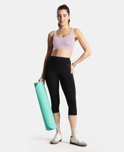 Image of Jockey 1840 Women Wirefree Padded Microfiber Elastane Full Coverage Bonded Tech Lounge Bra