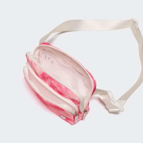 Image of Pander Nylon Crossbody Belt Bag with Excess Strap Keepers, 6-Pocket Adjustable Sling Fanny Pack for Travel and Everyday Carry, Cloud Pink