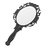 Miroir de poche mignon : léger et portable, il est très pratique à transporter partout où vous le souhaitez, design délicat, motif de fleur de rose, miroir de maquillage de fleur