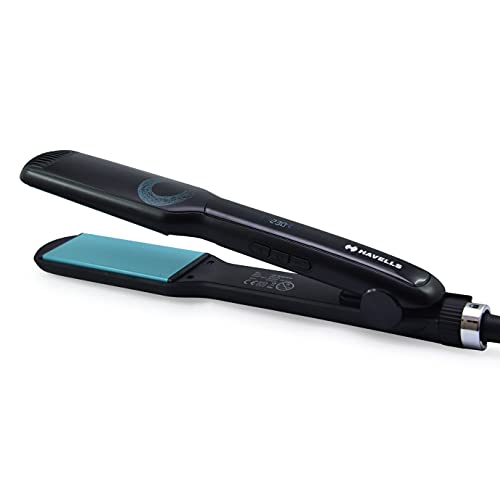 Havells HS4123 Biotin Infused Wide Plates & Temperature Control Hair Straightener (Black)