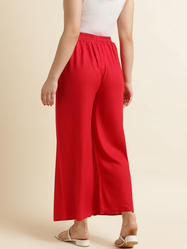 Image of Fabclub Women's Heavy Rayon Solid Plain Palazzo