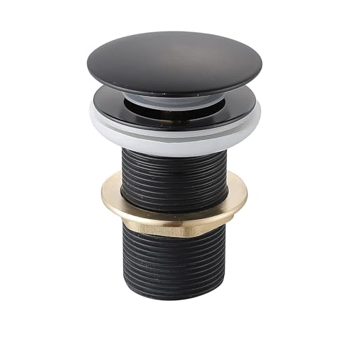 Image of Pop Up Floor Coupling|Drainer Trap|5 Inch|Full Thread|Waste Coupling|Anti Cockroach Foul|Ideal For: Floor|Kitchen|Sink|Bathroom|Wash Basin|Material: Brass|Color: Black|Set Of 1