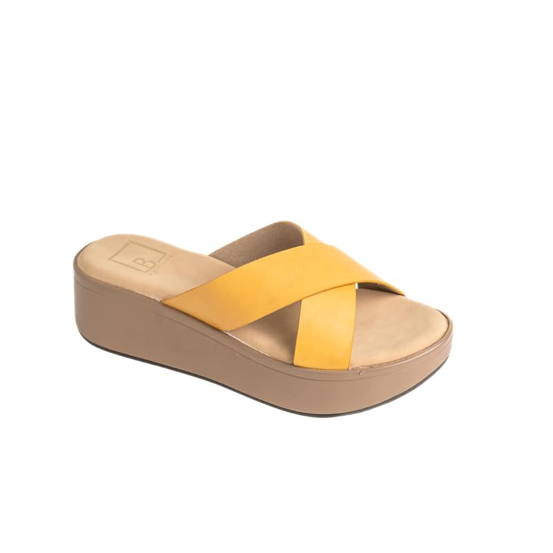 BLUE BEAUTY Soft Stylish Casual Comfortable Wedges Heels Fashion For Women Daily Use Ladies Chappal Girls Footwear (YELLOW-36) (B0CS68SP8G) Amazon Price History, Amazon Price Tracker