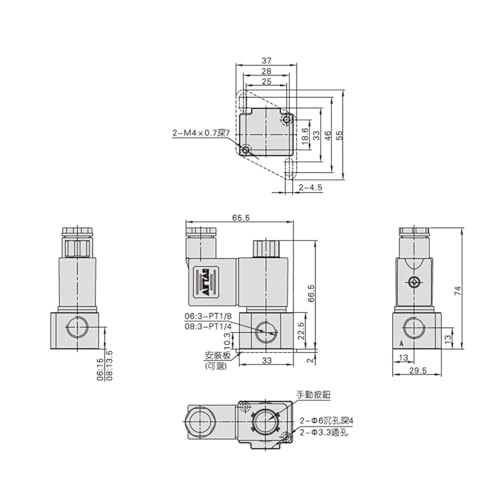 Válvula solenoide de inversión para automatización y control de vacío 8
