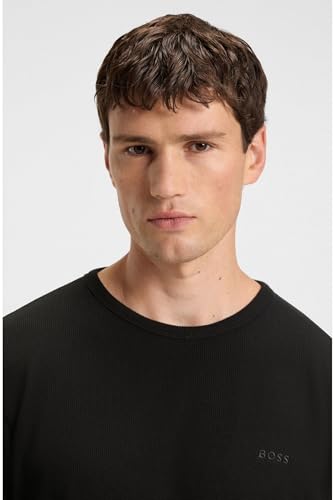 BOSS Hommes Tempesto T-Shirt en Coton mélangé à la Structure gaufrée