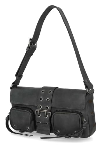 Harley-Davidson Women's Buckle Closure Saddle Bag Leather Purse - Black2