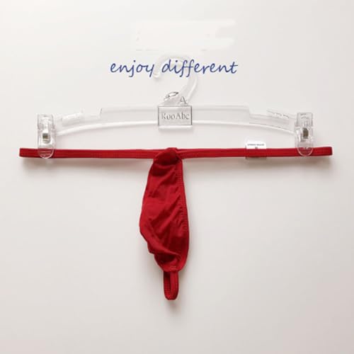 Mens Ice Silk T Back Thong Solid Color Sexy Low Rise Panties4