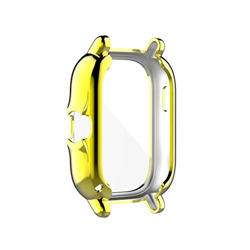 HardWare Pinhaijing Full Screen Protective Case Cover for -Amazfit GTS 2e Shell Plating Soft TPU Protector Watch Edge Frame Shell Protect Bumper for -Huami -Amazfit GTS 2 Watch Bumper,Black