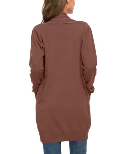 Image of Anymiss Womens Oversized Long Sweater Cardigan with Pockets - Long Sleeve Knit Kimono S-3X