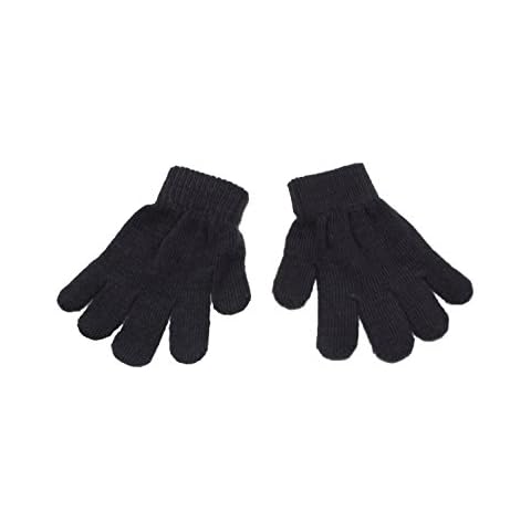 Baby toddler magic knitted gloves. Available in 6 colours; black, hot pink, navy blue, pale blue, red and winter white. (Navy Blue)(Size: One Size) Cover