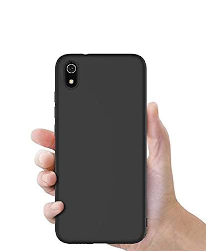 Image of Mobile Back Cover Case for Xiaomi Redmi 7A (Silicone Case|CameraProtection|Black SC1510)