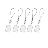 [EBISUデザイン] ハメパチ 長方形 5個入り ストラップタイプ ミニサイズ 18×25mm 写真入りキーホルダー ロゴ プリクラ アクリルキーホルダー 販促品 ネームプレート用 日本製