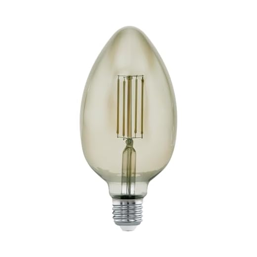 EGLO LED E27 dimmbar, Smoky Vintage Glühbirne in MID SIZE Ø 8 cm, LED Lampe für Retro Beleuchtung, 4 Watt (entspricht 30 Watt), 360lm, E27 LED warmweiß, 3000K, Leuchtmittel, Edison Glühbirne, B80
