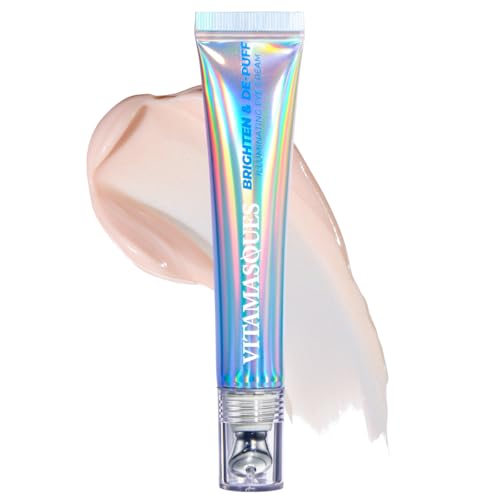 Vitamasques Brighten & De-puff Illuminating Eye Cream Dark Circle Under Eyes Treatment Under Eye Corrector Get Rid of Bags Under Eyes Instantly Dermatologist Tested - Made in Korea