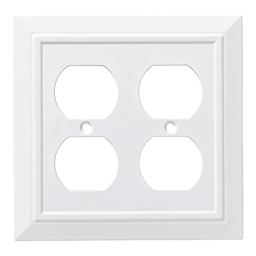Franklin Brass W35247-PW-C Classic Architecture Double Duplex Wall Plate/Switch Plate/Cover, White