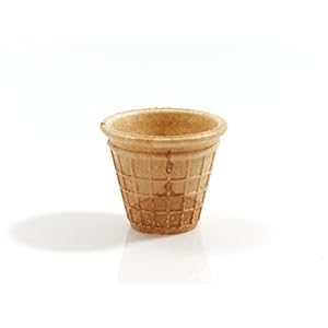 MHM Portiebeker Rond 45ml 52xØ65mm 30 Stuks Eetbare Wafelbekers Ijsbekers Voor Dips & Co Bakfestival