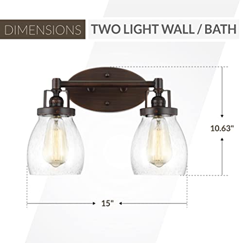 Image of Generation Lighting 4414502-710 Belton Two - Light Wall /Bath Vanity Style Fixture, Bronze