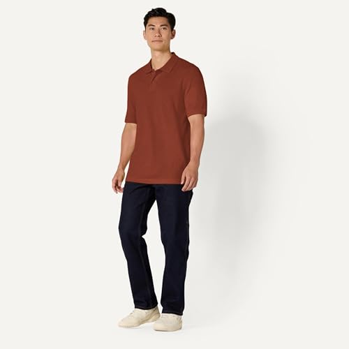 Image of Amazon Essentials Men's Regular-Fit Short Sleeve Cotton Pique Polo Shirt (Available in Big & Tall)