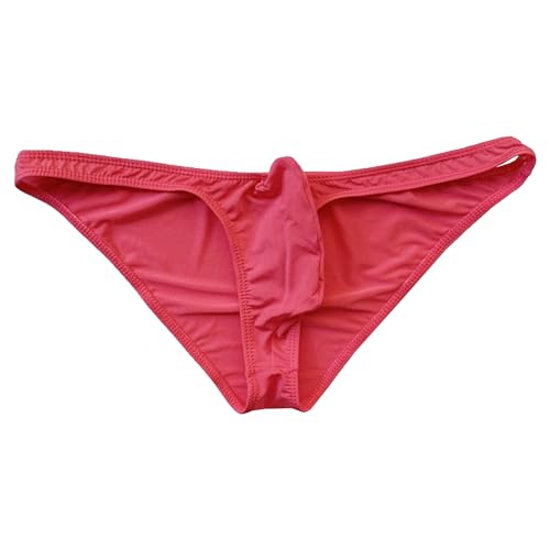 JEKE-DG Men's Low Waist Ice Silk Underwear Solid Color Triangle Panties Breathable Thin Bikini Briefs Underwear