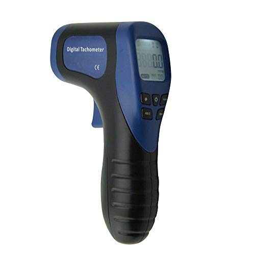Digital Handheld LCD Photo Laser Tachometer RPM Meter Non-Contact Tach Tool Measuring Range: 2.5-99999RPM