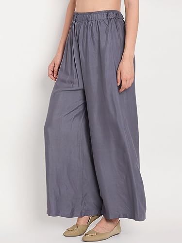 Image of Go Gazab - Stylish Combo Women's Palazzo Pants: Trendy Rayon Casual Wear for Fashion-Forward Ladies