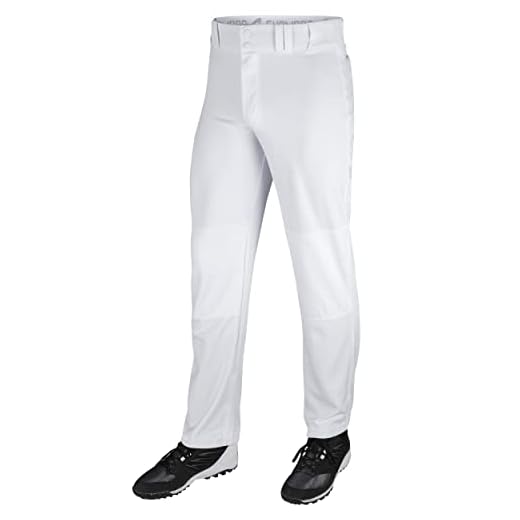 CHAMPRO Triple Crown OB Open-Bottom Loose-Fit Baseball Pant in Solid Color with Adjustable Inseam and Reinforced Sliding Areas, White, Adult Medium