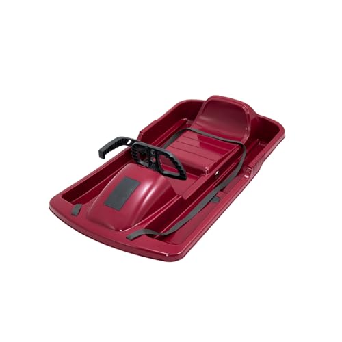 KHW | Lenkschlitten Snow Fox | Berry | 95 cm | TÜV-geprüft | inkl. Zugseil | ausgefeiltes Lenksystem | kälte- und lichtbeständiger Kunststoff | Made in Germany