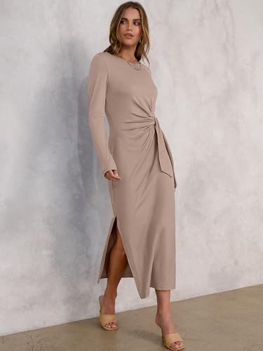 Image of ANRABESS Women's Fall Long Sleeve Casual Maxi Dress