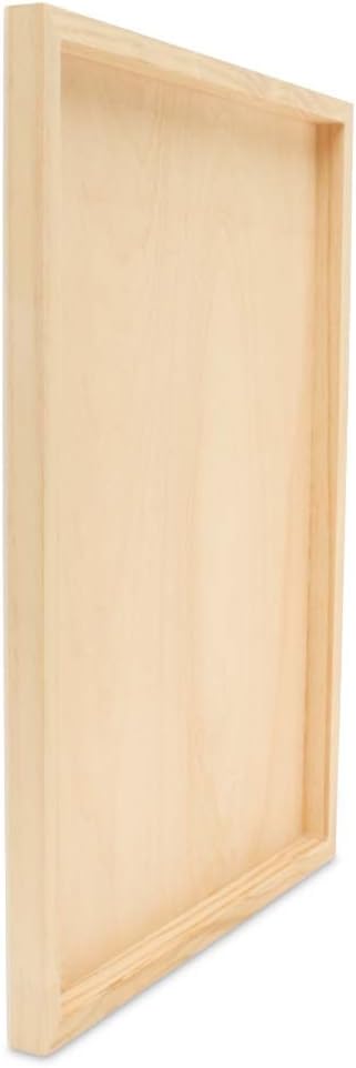 Wood Canvas 11 x 17 x 3/4-inch, Pack of 4 Wood Sign Blanks with Frame, Wood Cradled Panels for Crafts & Home Decor, by Woodpeckers