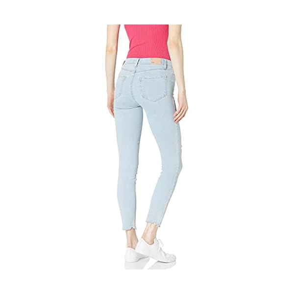 PAIGE Women's Hoxton Transcend Vintage Knee Slit Skinny Ankle Jean, Roar Destructed W/Beat Hem, 24