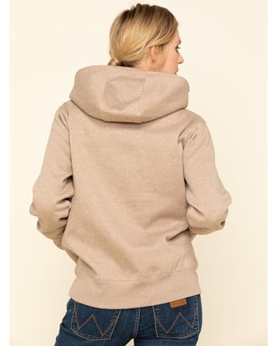 Image of ARIAT Women's Dark Oatmeal Heather Rebar Skill Set Zip Hoodie Oatmeal XX-Large