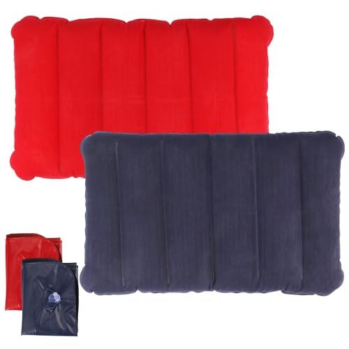 2 Stück Aufblasbares Kissen Strand 47 X 30cm, Camping Luftkissen Kissen...