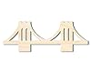 Unfinished Wood Bridge Shape | Landmark | Craft Cutout | up to 46" DIY 10" / 1/4" #1