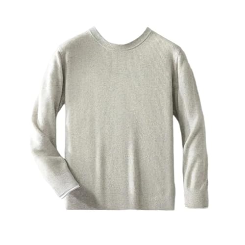 Men's Lightweight Long Sleeves Wool Sweater Fall Winter Crewneck Business Slim Fit Knitted Pullover