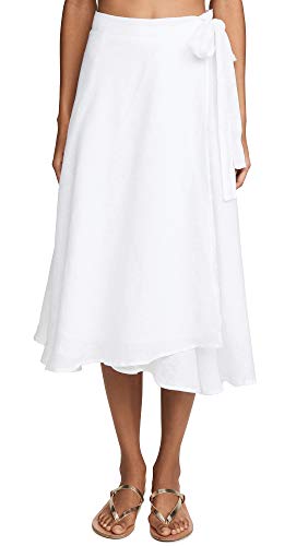 Womens Lana Skirt Ecolinen Gauze White MD One Size