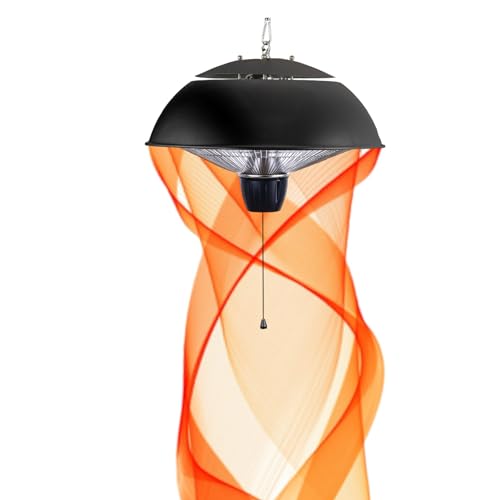 ZNERGY Black Outdoor/Indoor Patio Halogen Ceiling Heater