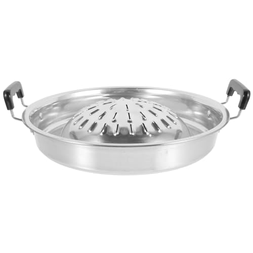 Mikinona Grillpfanne Aus Flache Grillfläche Für Steak Fleisch Gemüse Fisch Hühnchen Garnelen Robust Verschleißfest Leicht Zu Reinigen Für Camping Bbq Und Haushaltsgebrauch