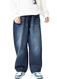 [アーケード] デニムパンツ メンズ ジーンズ ワイドデニムパンツ バレルレッグジーンズ ジーパン 加工デニム ウエストゴム ズボン Gパン ジーパン M ネイビー