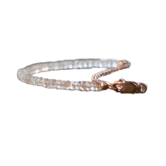Bracelet topaze impériale anti-ternissement avec fermoir doré sécurisé unisexe