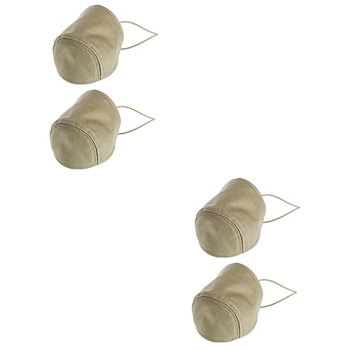Kisangel 4 piezas cubiertas de zapato resistentes para talón, protector de tacón color caqui miniatura 1