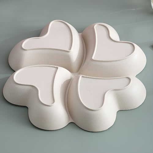 ZSMJAER Snackteller mit Fächern 4 Stück Snackschale Wiederverwendbare Teller mit Unterteilung Snackteller Snackschale mit Fächern für Home Party für Nuss Candy Obst Essen Getrocknetes