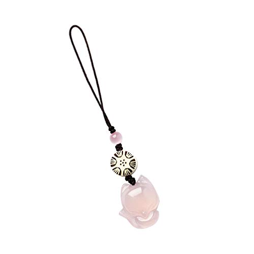 Main Dragonne de Cou- Mobile Téléphone Pendentif Chaîne De Charme Téléphone pour Le Portable Caméra Clé, 9.5 * 2.3cm, Calcédoine