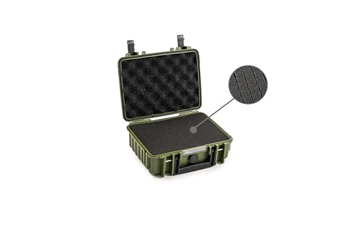 Mallette B&W Type 1000 vert avec mousse de protection intérieure - 3