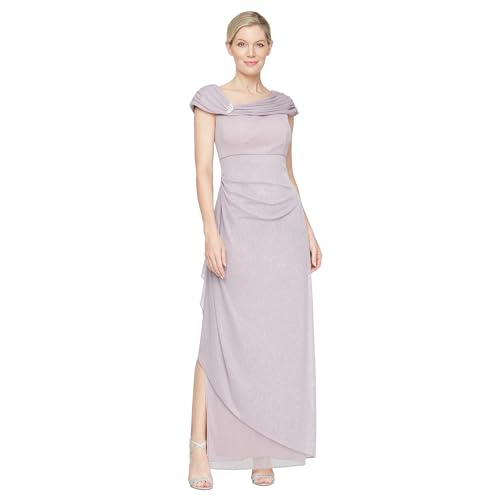 Amazon.com: Alex Evenings Women's Long L-Neck Glitter Mesh Mother