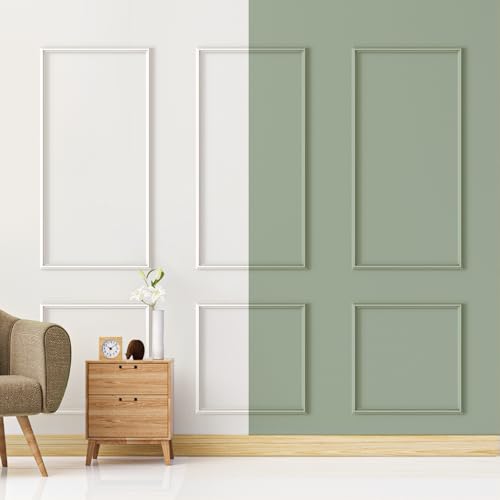 QUEENLINK 3 Sets Peel and Stick Wall Molding Kit, Premade