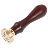 MAGICLULU Sello de Patrón Creativo de Lacre con Mango de Madera y Cabeza de Cobre Reutilizable para Sobres E Invitaciones de Boda en Cartas Hechas a Mano