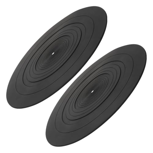 Yardwe 2Pcs Vinyl Turntable Mats Static Silicone for Record Players Replacement Pads Stable and Safe Mat for Enhanced Playback