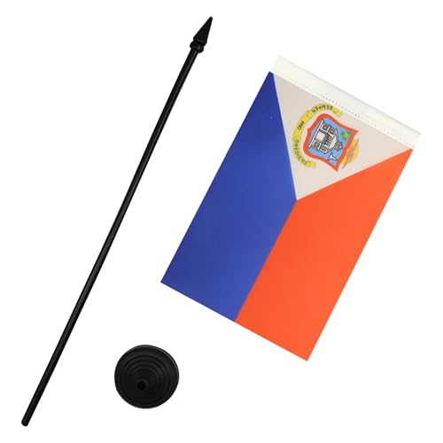 Drapeau De Table Pays de Saint-Martin petit drapeau Royaume des Pays-Bas 21x14cm polyester